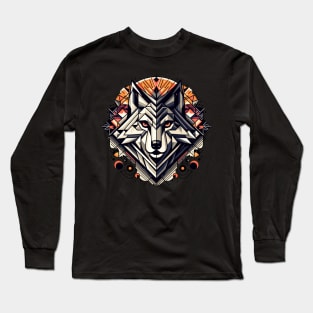 Abstract Animal Wolf 4 Long Sleeve T-Shirt